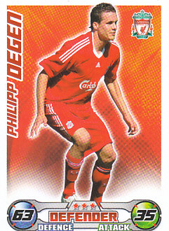Philipp Degen Liverpool 2008/09 Topps Match Attax #148